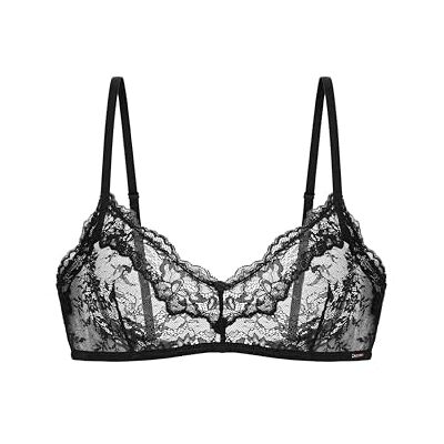 DORINA Origins push-up dopp-bh, gjutna bygelkoppar, justerbara remmar, heltäckande spetsbeklädnad, rosettdetalj, nätbaksida, svart, Svart, 80C DORINA Origins push-up dopp-bh, gjutna bygelkoppar, justerbara remmar, heltäckande spetsbeklädnad, rosettdetalj, nätbaksida, svart, Svart, 80C