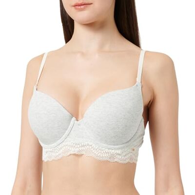 women'secret Gorgeous BH Push up bomull Grå, Grå, 90D women'secret Gorgeous BH Push up bomull Grå, Grå, 90D
