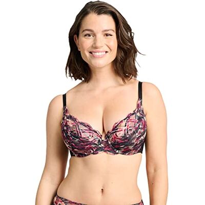 Sans Complexe Klassisk BH för kvinnor, Svart/fuchsia, 90C Sans Complexe Klassisk BH för kvinnor, Svart/fuchsia, 90C