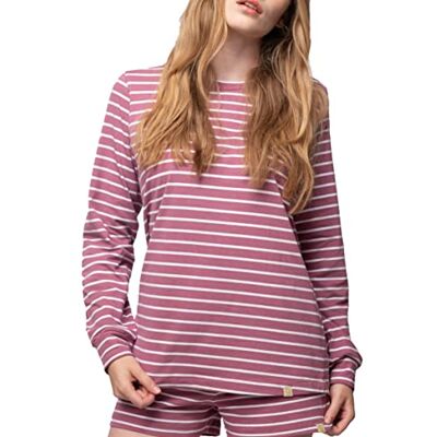 greenjama Långärmad tröja för kvinnor, GOTS-certifierad pyjamastopp, Grape, 38, druva, 38 greenjama Långärmad tröja för kvinnor, GOTS-certifierad pyjamastopp, Grape, 38, druva, 38