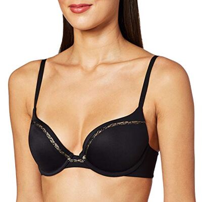 Maidenform Dam Comfort Devotion-Memory Foam Demi Everyday BH, svart (svart/kropp beige), 38C Maidenform Dam Comfort Devotion-Memory Foam Demi Everyday BH, svart (svart/kropp beige), 38C