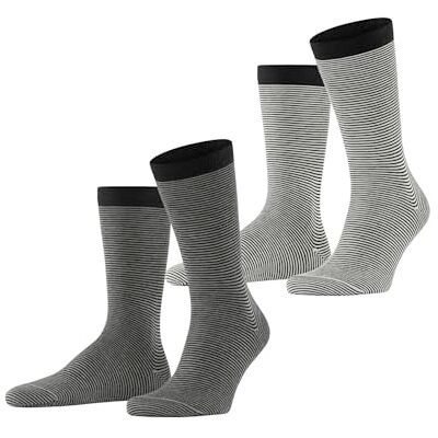 ESPRIT herr Strumpor Allover Stripe Multipack M So bomull mönstrade 2 par, Flera färger White Black 0050, 43-46 ESPRIT herr Strumpor Allover Stripe Multipack M So bomull mönstrade 2 par, Flera färger White Black 0050, 43-46