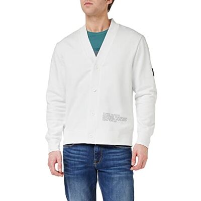 Tommy Hilfiger Grafisk cardigan för män, Vitt, M Tommy Hilfiger Grafisk cardigan för män, Vitt, M