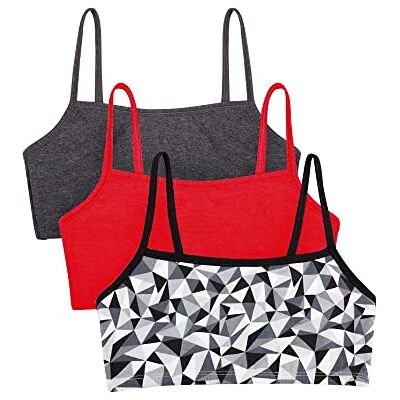 Fruit of the Loom Sport-bh för kvinnor, flerpack, spagettiremmar, bomull, 75 Fruit of the Loom Sport-bh för kvinnor, flerpack, spagettiremmar, bomull, 75