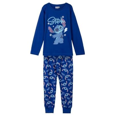 STITCH Cerdá Life's Little Moments lång single-jersey, bekväm och mjuk, pyjamas-set, unisex, barn, mörkblå, 8 år, Mörkblå, 8 år STITCH Cerdá Life's Little Moments lång single-jersey, bekväm och mjuk, pyjamas-set, unisex, barn, mörkblå, 8 år, Mörkblå, 8 år