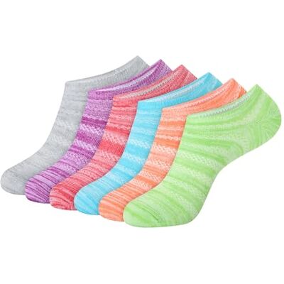 Hanes Kvinnors lätta andningsbara super no show strumpor 6 par pack, rosa/grå accent design, skostorlek: 5–9, Rosa/grå accent design Hanes Kvinnors lätta andningsbara super no show strumpor 6 par pack, rosa/grå accent design, skostorlek: 5–9, Rosa/grå accent design