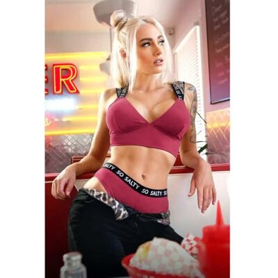 Fantasy Lingerie So Salty Bralette med trosor Röd Fantasy Lingerie So Salty Bralette med trosor Röd