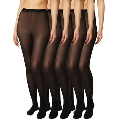 FM London dam Tights (5-pack) Tights for Women, Svart, XL FM London dam Tights (5-pack) Tights for Women, Svart, XL