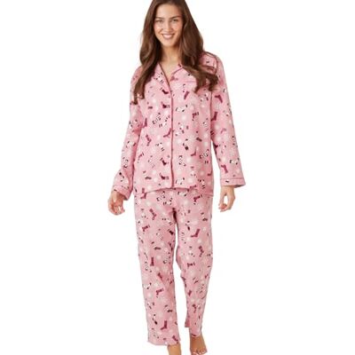 Indigo Sky dam Luella 100% borstad bomull Wincyette pyjamas, Rosa strumpor, 46-48 Indigo Sky dam Luella 100% borstad bomull Wincyette pyjamas, Rosa strumpor, 46-48
