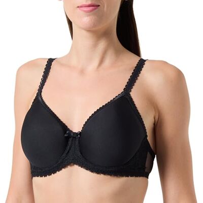 Playtex Andningsbart mikrofiber bygel bh dam x 1, svart, 85C Playtex Andningsbart mikrofiber bygel bh dam x 1, svart, 85C