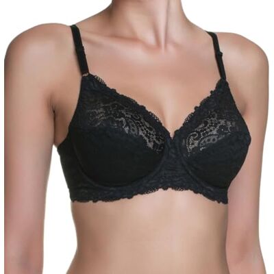 Triumph Dam komplett W X icke-vadderad bygel-bh, Svart (svart 004), 95D Triumph Dam komplett W X icke-vadderad bygel-bh, Svart (svart 004), 95D
