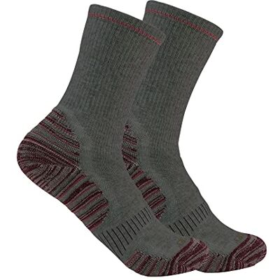 Carhartt Dam Force midvikt syntetisk ullblandning, crew, 2-pack strumpor, antracit, medium, antracit, M Carhartt Dam Force midvikt syntetisk ullblandning, crew, 2-pack strumpor, antracit, medium, antracit, M