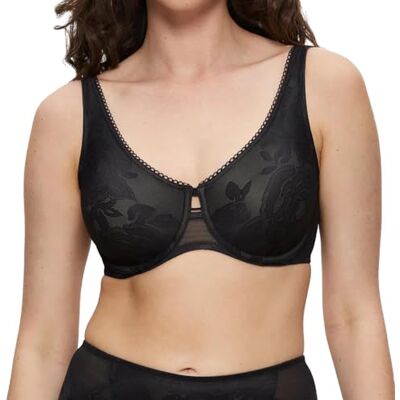 Triumph dam Minimizer-BH Wild Rose Sensation W01, svart, 85G Triumph dam Minimizer-BH Wild Rose Sensation W01, svart, 85G