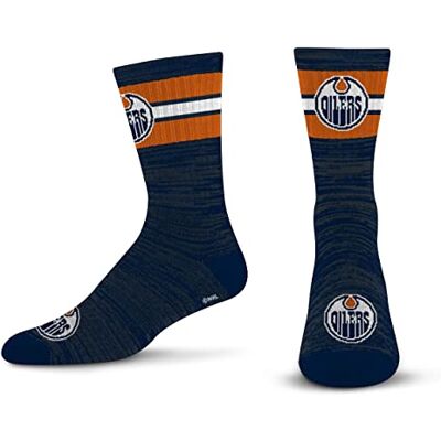 For Bare Feet NHL Edmonton Oilers First String Crew Sock Team Color Large For Bare Feet NHL Edmonton Oilers First String Crew Sock Team Color Large