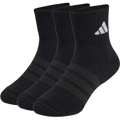 adidas unisex barn Cushioned Sportswear Ankle Socks 3 Pair Pack, black/black/white, 34-36 adidas unisex barn Cushioned Sportswear Ankle Socks 3 Pair Pack, black/black/white, 34-36