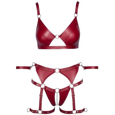 COTTELLI Bondage BH-set, Röd, M COTTELLI Bondage BH-set, Röd, M