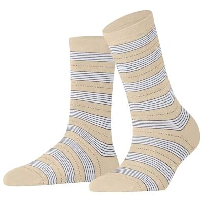 FALKE , strumpor för kvinnor, Stripe Uniform W SO bomull mönstrade 1 par, beige (Cream 4011), 35–38, Beige (Cream 4011), 35-38 EU FALKE , strumpor för kvinnor, Stripe Uniform W SO bomull mönstrade 1 par, beige (Cream 4011), 35–38, Beige (Cream 4011), 35-38 EU