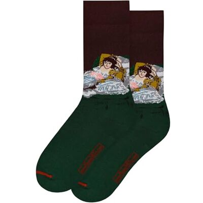 MuseARTa strumpor av bomull med målningen La Maja Vestida av konstnären Francisco de Goya i storlek 36–40, FG-MVL-06-36-40, BRUN, 36-40 MuseARTa strumpor av bomull med målningen La Maja Vestida av konstnären Francisco de Goya i storlek 36–40, FG-MVL-06-36-40, BRUN, 36-40