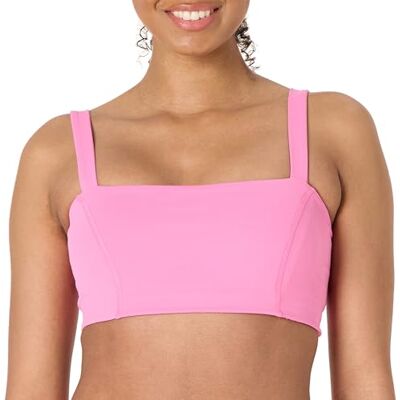 Amazon Essentials dam aktiv FormFlex Buttery mjukt ljus stöd bandeau sport-bh med justerbara remmar, Flamingorosa, XL Amazon Essentials dam aktiv FormFlex Buttery mjukt ljus stöd bandeau sport-bh med justerbara remmar, Flamingorosa, XL