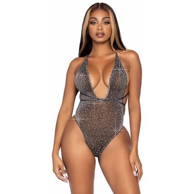Leg Avenue dam Shimmer Sheer Lurex strass teddy underkläder set, svart, silver, en storlek EU, Svart, silver, En Storlek Leg Avenue dam Shimmer Sheer Lurex strass teddy underkläder set, svart, silver, en storlek EU, Svart, silver, En Storlek
