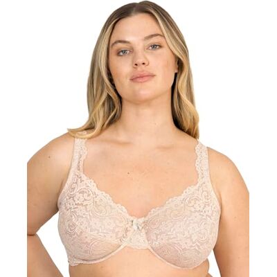 Smart & Sexy Curvy Signature Lace Unlined Underwire BH W/Added Support BH för kvinnor, I Buff, 85C Smart & Sexy Curvy Signature Lace Unlined Underwire BH W/Added Support BH för kvinnor, I Buff, 85C