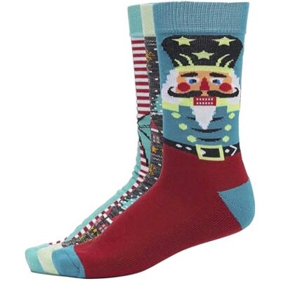 Urban Classics unisex vuxen Christmas Nutcracker Socks 3-pack Strumpor Urban Classics unisex vuxen Christmas Nutcracker Socks 3-pack Strumpor