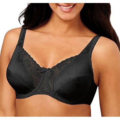 Playtex Kvinnors hemligheter signatur blommig bygel-bh, Gammal svart, 95C Playtex Kvinnors hemligheter signatur blommig bygel-bh, Gammal svart, 95C