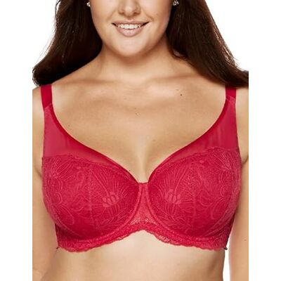 Gorteks Lingerie Rouge-B4 vadderad behå, broderad bygel, plus storlek, komfort, elegant, praktisk 85D, röd, röd, 85D Gorteks Lingerie Rouge-B4 vadderad behå, broderad bygel, plus storlek, komfort, elegant, praktisk 85D, röd, röd, 85D