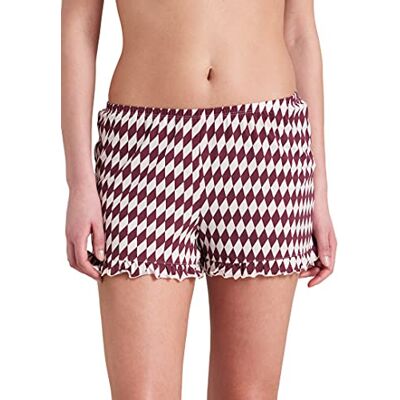 Schiesser kort sovbyxa för kvinnor pyjamasunderdel, Burgund, 44 Schiesser kort sovbyxa för kvinnor pyjamasunderdel, Burgund, 44