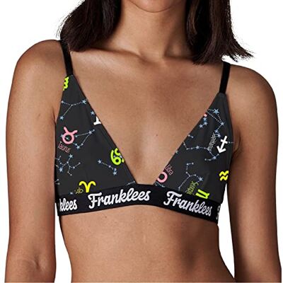 Franklees Triangel Bralette Zodiac BH för kvinnor, Stjärntecken, S Franklees Triangel Bralette Zodiac BH för kvinnor, Stjärntecken, S
