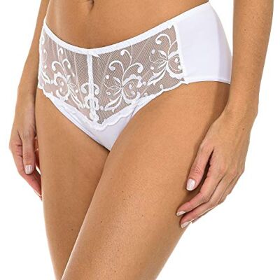 Playtex Midi Essential Elegance broderi bekväm dam, Vitt och blått, 38 Playtex Midi Essential Elegance broderi bekväm dam, Vitt och blått, 38