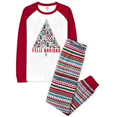 The Children's Place Baby Girls Family Matching, ört-pyjamas set, Baumwolle pyjamas, Feliz Navidad, 3XL The Children's Place Baby Girls Family Matching, ört-pyjamas set, Baumwolle pyjamas, Feliz Navidad, 3XL