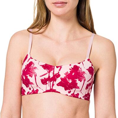 Calvin Lighty Lined Demi-BH för kvinnor, Fallen Love Print_sand Rose, 75E Calvin Lighty Lined Demi-BH för kvinnor, Fallen Love Print_sand Rose, 75E