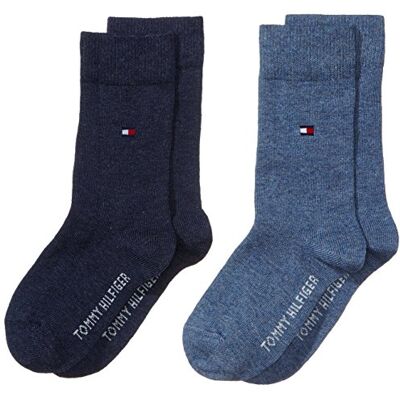 Tommy Hilfiger Unisex barnstrumpor, 2-pack, jeans, 23–26, Marinblå, 23-26 Tommy Hilfiger Unisex barnstrumpor, 2-pack, jeans, 23–26, Marinblå, 23-26