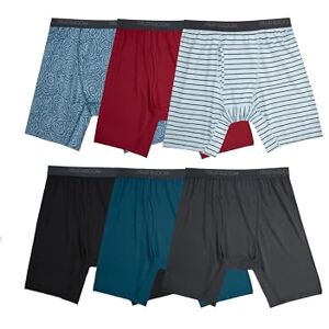 Fruit of the Loom Men's Standard 4-Way Boxer Briefs Lightweight & Moisture Wicking Underwear, Regular Trunk, Long Leg-Micro Stretch-Colors May Vary Fruit of the Loom Men's Standard 4-Way Boxer Briefs Lightweight & Moisture Wicking Underwear, Regular Trunk, Long Leg-Micro Stretch-Colors May Vary