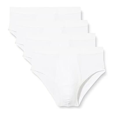 Athena Promo Basic Bio trosor för män (förpackning med 4), Vit (Blanc/Blanc/Blanc/Blanc 9050), 32 SE Athena Promo Basic Bio trosor för män (förpackning med 4), Vit (Blanc/Blanc/Blanc/Blanc 9050), 32 SE