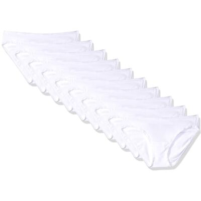 Amazon Essentials Women's Bikinitrosor underkläder i bomull (finns i plusstorlek), Pack of 10, Vit, XL Amazon Essentials Women's Bikinitrosor underkläder i bomull (finns i plusstorlek), Pack of 10, Vit, XL