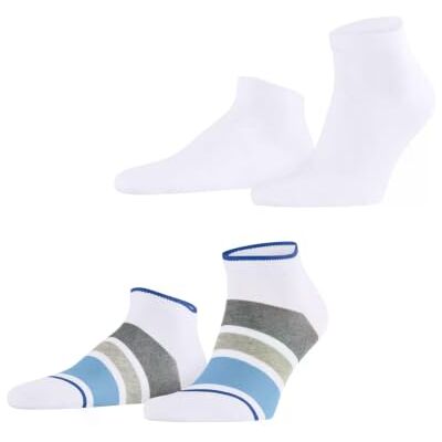 ESPRIT Herr sneakerstrumpor multi stripe 2-pack M Sn bomull kort mönstrad 2 par, vit vit 2000, 39–42 ESPRIT Herr sneakerstrumpor multi stripe 2-pack M Sn bomull kort mönstrad 2 par, vit vit 2000, 39–42