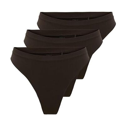 ONLY Damer Onlvicky Rib S-Les Stringtrosa 3-pack Noos Acc, Försegling brun, XS-S ONLY Damer Onlvicky Rib S-Les Stringtrosa 3-pack Noos Acc, Försegling brun, XS-S