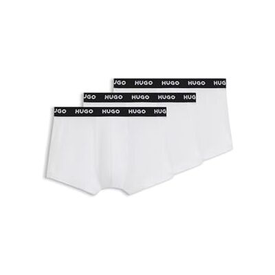 HUGO BOSS Trunk Triplet Pack Boxer a pantaloncino da Uomo, Bianco (New White100), L HUGO BOSS Trunk Triplet Pack Boxer a pantaloncino da Uomo, Bianco (New White100), L