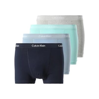Calvin Herr 5-pack kalsonger med logotyp midjeband, Blå (Shrn Fd Dnm Cel Tnt Gry Htr Beau Bl), L Calvin Herr 5-pack kalsonger med logotyp midjeband, Blå (Shrn Fd Dnm Cel Tnt Gry Htr Beau Bl), L