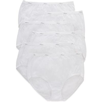 Hanes damtrosor med hög midja, 6-pack, fukttransporterande bomullstrosor (färgerna kan variera), Vitt, 36 Hanes damtrosor med hög midja, 6-pack, fukttransporterande bomullstrosor (färgerna kan variera), Vitt, 36