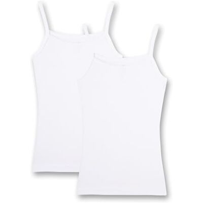 Sanetta Undertröja för flickor (2-pack), Vit (vit 10), 140 cm Sanetta Undertröja för flickor (2-pack), Vit (vit 10), 140 cm