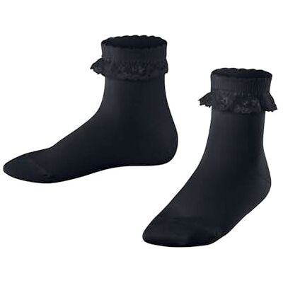 FALKE , unisex, barn, romantiska spetsstrumpor, andas, biologisk, hållbar bomull, hudvänlig, förstärkt, festlig, fin, elegant, med volanger vid manschett, perfekt för nattvardsgång, 1 par, Blå (Dark FALKE , unisex, barn, romantiska spetsstrumpor, andas, biologisk, hållbar bomull, hudvänlig, förstärkt, festlig, fin, elegant, med volanger vid manschett, perfekt för nattvardsgång, 1 par, Blå (Dark