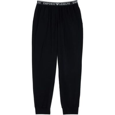 Giorgio Armani mäns uthållighet pyjamas med muffar set svart M, Svart, M Giorgio Armani mäns uthållighet pyjamas med muffar set svart M, Svart, M