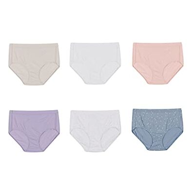 Hanes Women's Pure Comfort Briefs 6-pack, Blandade, 8 Hanes Women's Pure Comfort Briefs 6-pack, Blandade, 8