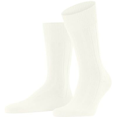 FALKE herr Strumpor Lhasa Rib M So ull kashmir enfärgat 1 par, Vit Off-White 2040, 39-42 FALKE herr Strumpor Lhasa Rib M So ull kashmir enfärgat 1 par, Vit Off-White 2040, 39-42