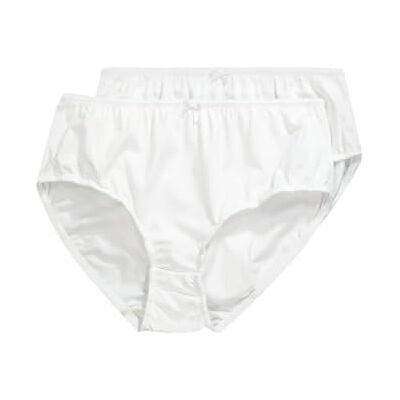 Ulla Popken stora storlekar damer stor storlek upp till 58+, trosor, underkläder i 2-pack, perfekt passform, universitet, basic, 640593, Vit, 62 Ulla Popken stora storlekar damer stor storlek upp till 58+, trosor, underkläder i 2-pack, perfekt passform, universitet, basic, 640593, Vit, 62