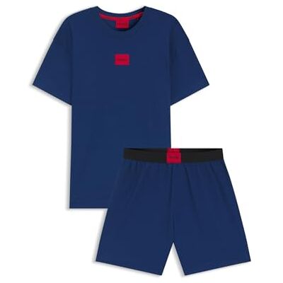 HUGO Pyjamasset för män, Medium blå 428, S HUGO Pyjamasset för män, Medium blå 428, S