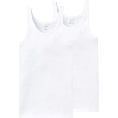 Schiesser Herren 2 PACK Unterhemd ohne Arm Essential Feinripp Schiesser Herren 2 PACK Unterhemd ohne Arm Essential Feinripp